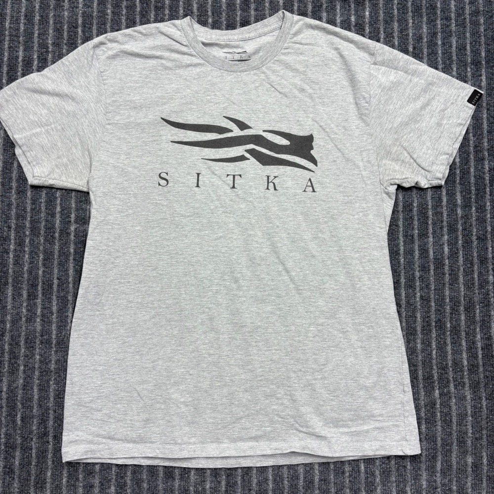 Sitka Mens Large Gray Short Sleeve Graphic Logo T-Shirt (2414)
